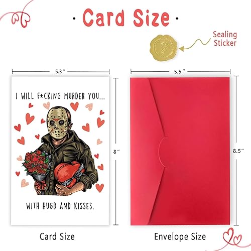 Miniatura 2 de mmuue Tarjeta traviesa del día de San Valentín para ella él, tarjeta de aniversario grosera para marido y esposa, regalo de cumpleaños con temática