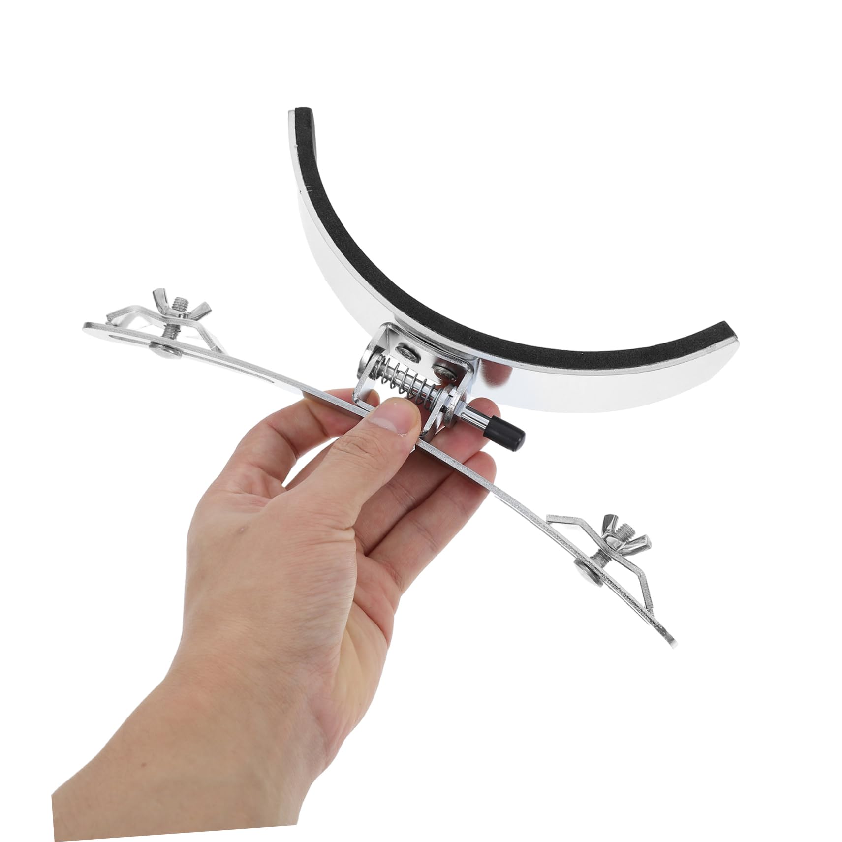 SUPVOX Supporto per Rullante in Acciaio Inossidabile Argento Design Portatile e Supporto Stabile, Accessorio Creativo per Rullante da Casa e Strumento per Tamburi da Marcia