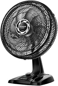 MONDIAL Ventilador de Mesa 40cm Turbo, Preto/Prata, 140W, 110V - NVT-40-8P-B