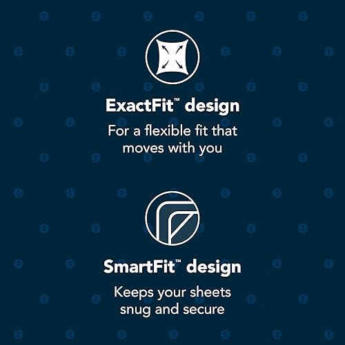 Miniatura 5 de Sleep Number True Temp - Juego de sábanas de satén de algodón de 4 piezas (tamaño King, gris), incluye sábanas planas, bajeras y fundas de almohada,