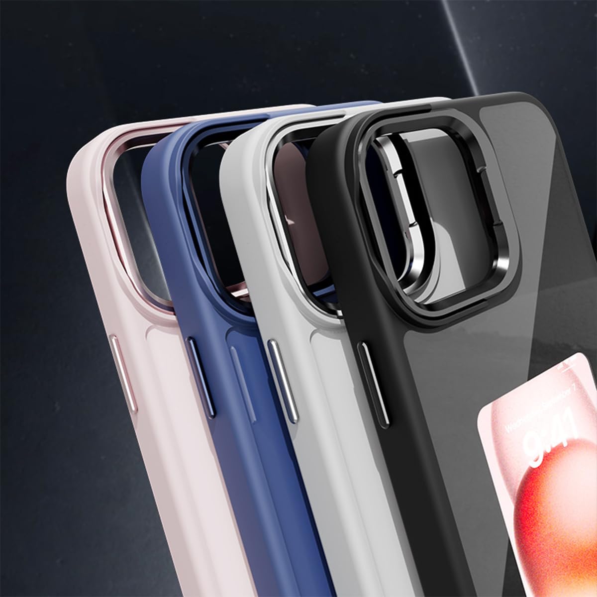 QSM Funda con soporte de tinta electrónica para iPhone 13-15, funda de tinta NFC personalizada con fotos que muestra instantáneamente fotos en la parte trasera de la pantalla de tinta, personaliza tu