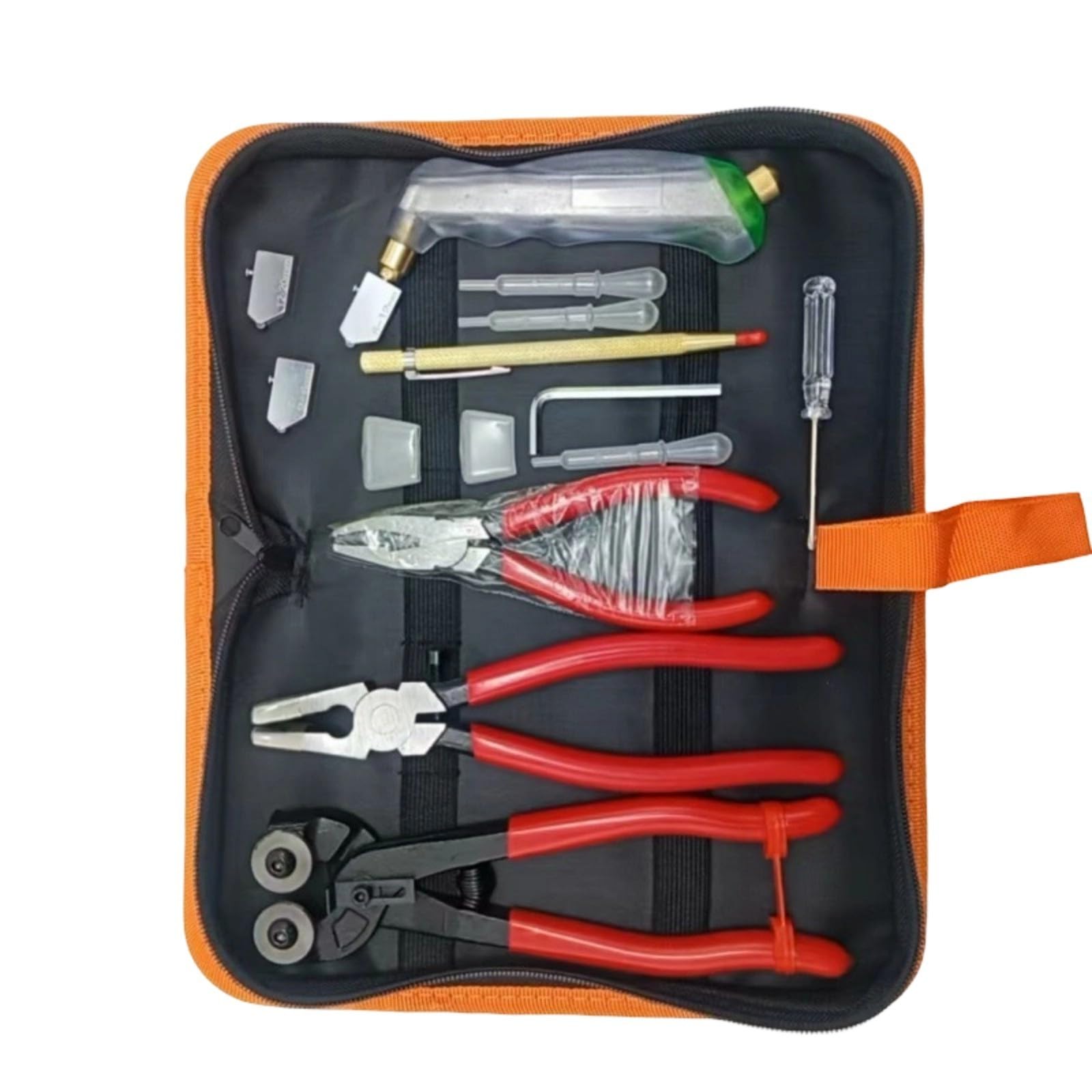 Multiple Attachments Craft Construction Glass Cutter and Trimming Plier Set Comprehensive Glass Working Cutter Tool Pack Precisions