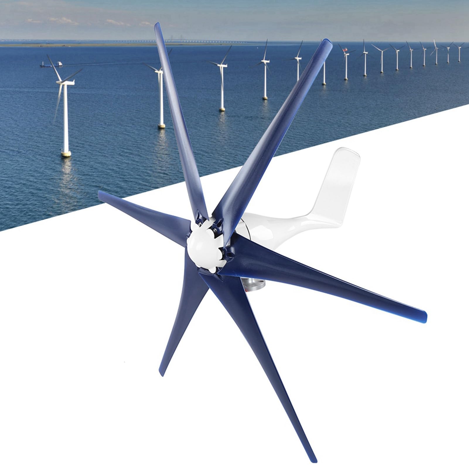 Generatore Eolico da 800 W A Basse Vibrazioni Utilizzo Elevato Dell'energia Eolica per Terrazze Box/Cover Mobili/Appassionati di attività All'aperto (#7)