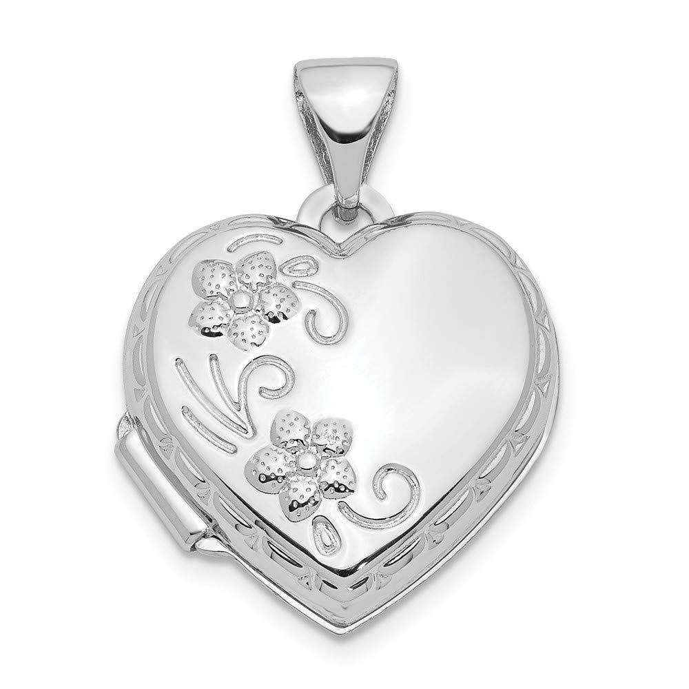 Buy 14k White Gold Reversible Floral 