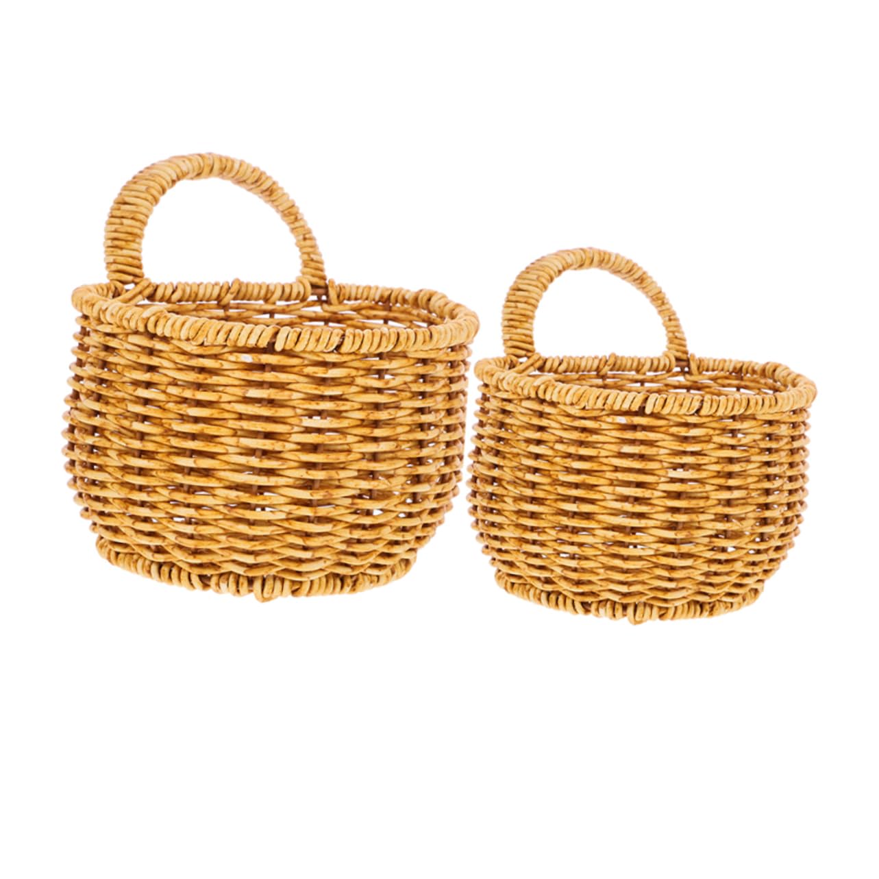 Cesta colgante para cocina tejida de gran capacidad lavable para ajos y frutas