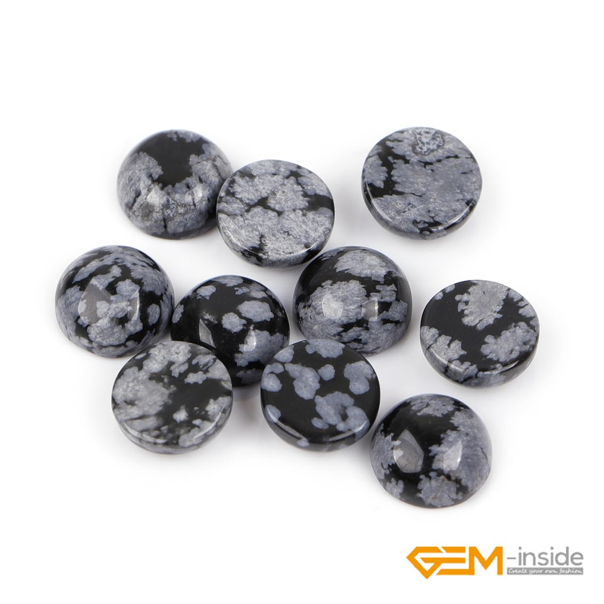 Étonnant Qualité Naturel Fleur Obsidienne Cabochon Desseré Gemme 43 Cts