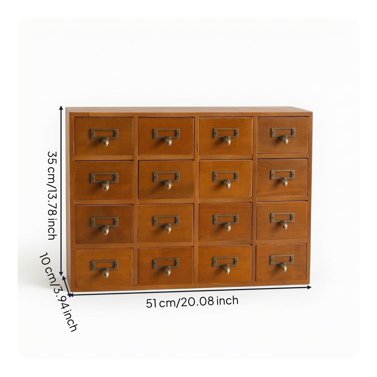 Holzkästchen mit Schubladen kompakt Schreibtisch-Organizer mit Schubladen leicht zu reinigen Schreibtisch-Organizer für Bastler, 16 Schubladen Schrank