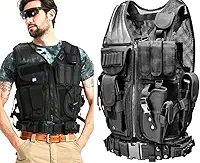 Colete tático de paintball de caça universal para airsoft da polícia dos EUA, leve, resistente, respirável