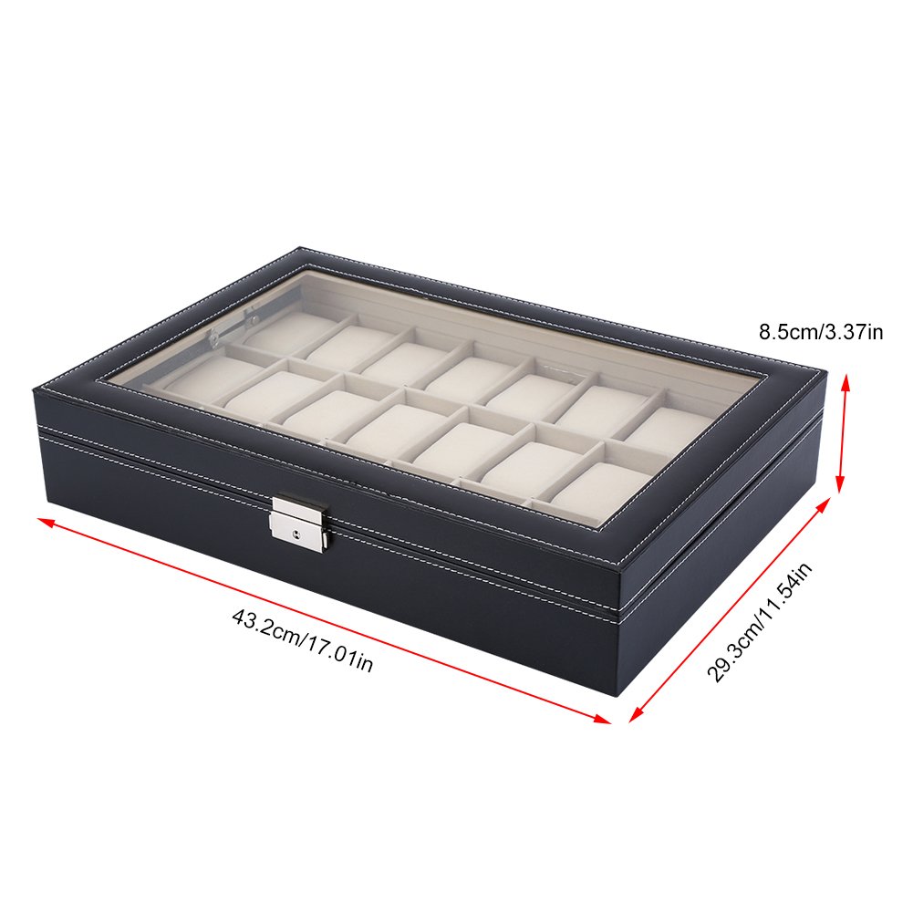 Estink Boîte de Rangement pour Montres 24 Emplacements