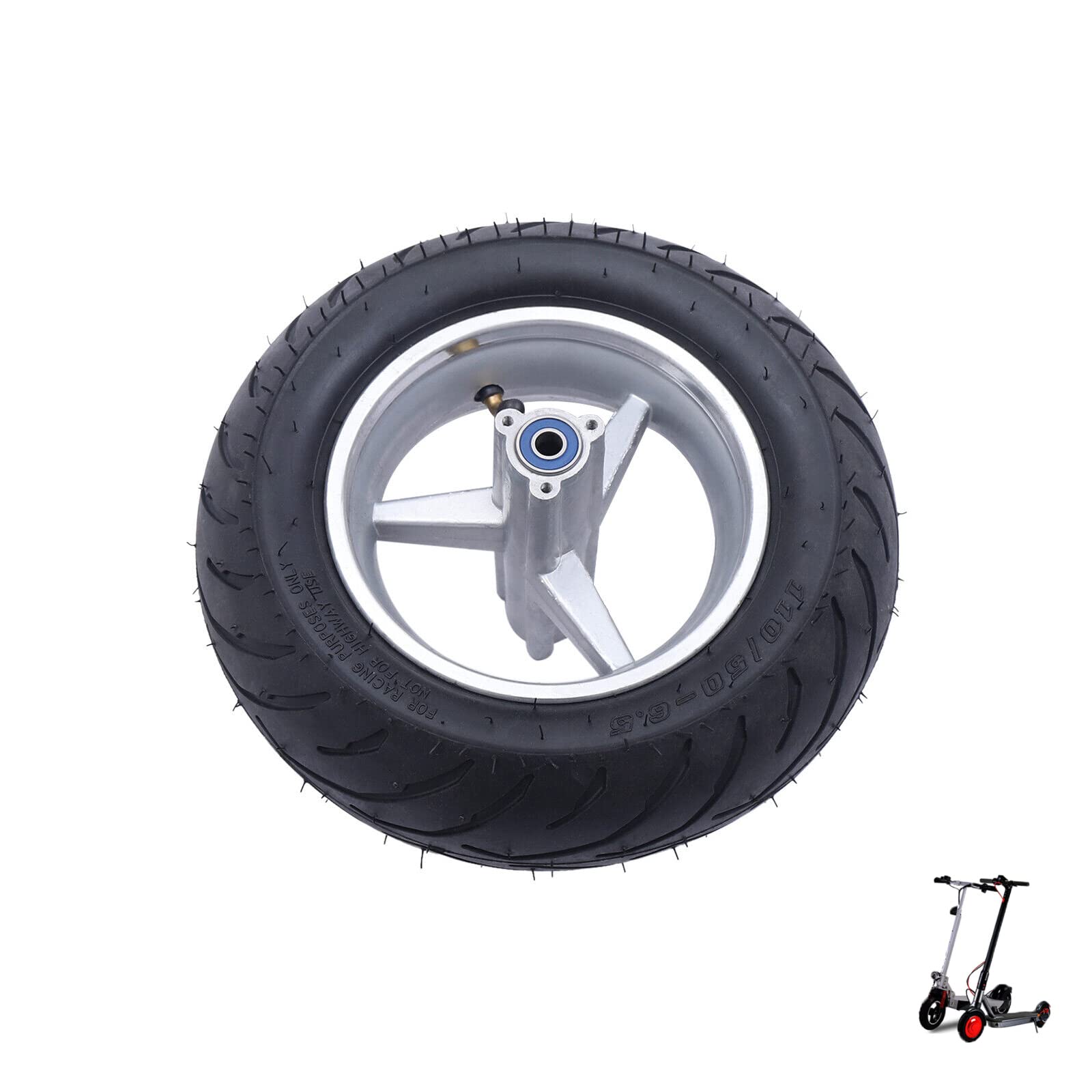 110/50-6.5 Electric Scooter Tire Replacement 10.63" w/Tyre Rim Hub Tube for 49cc 2 Stroke Mini Motor Bike Metal+Rubber Motorcycle Rear Wheel Parts USA in Stock-image-37
