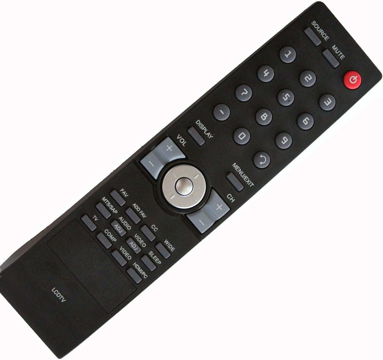 Front view of the Smartby RC2443802/01 remote control with all buttons visible