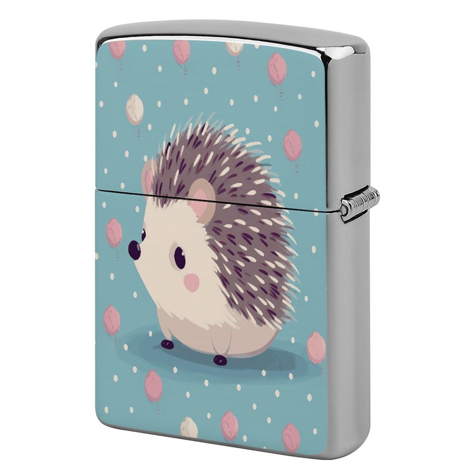 Btcowzrv Style Hedgehog Polkadot Metal Lighter Case Sleeve Cover Holder