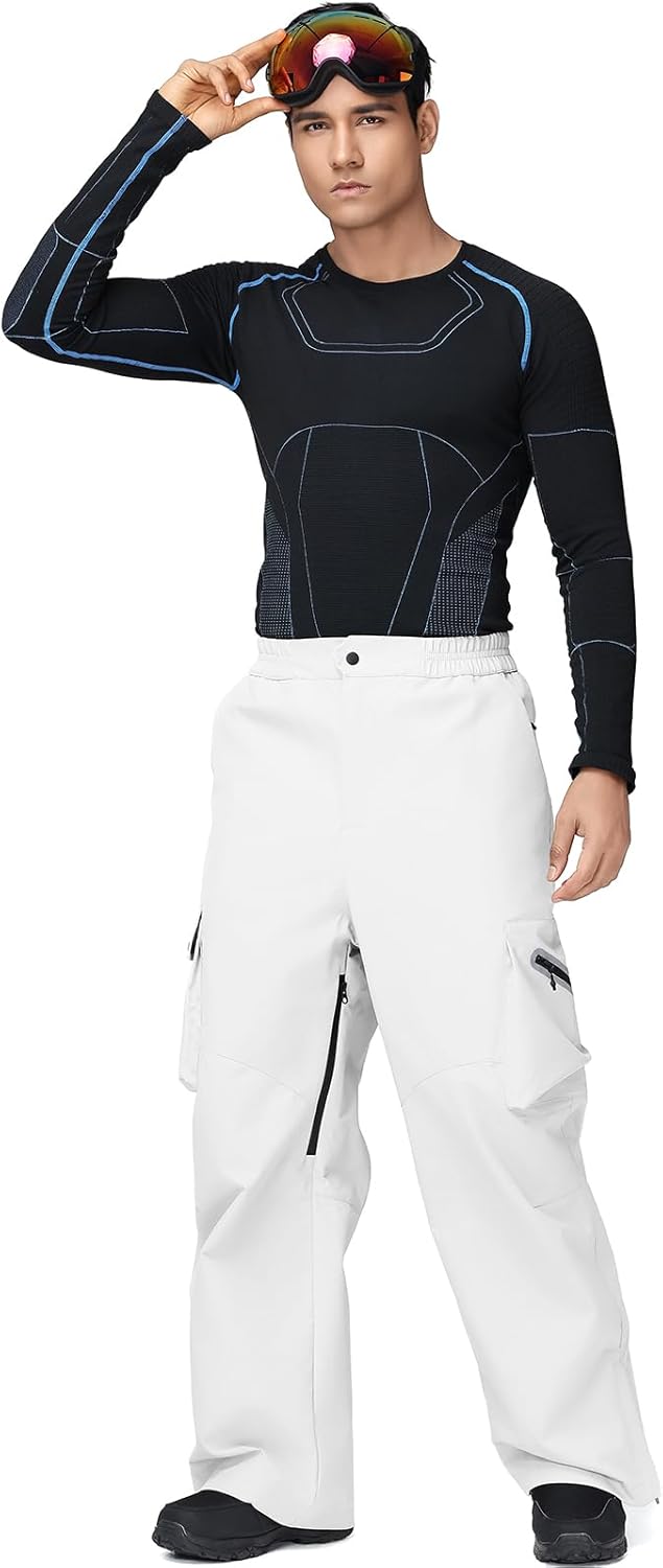 Oymyakon Mens Baggy Ski Pants Snow Snowboard Pants Insulated Waterproof Windproof Winter Outdoor Loose SnowPants - Image 2