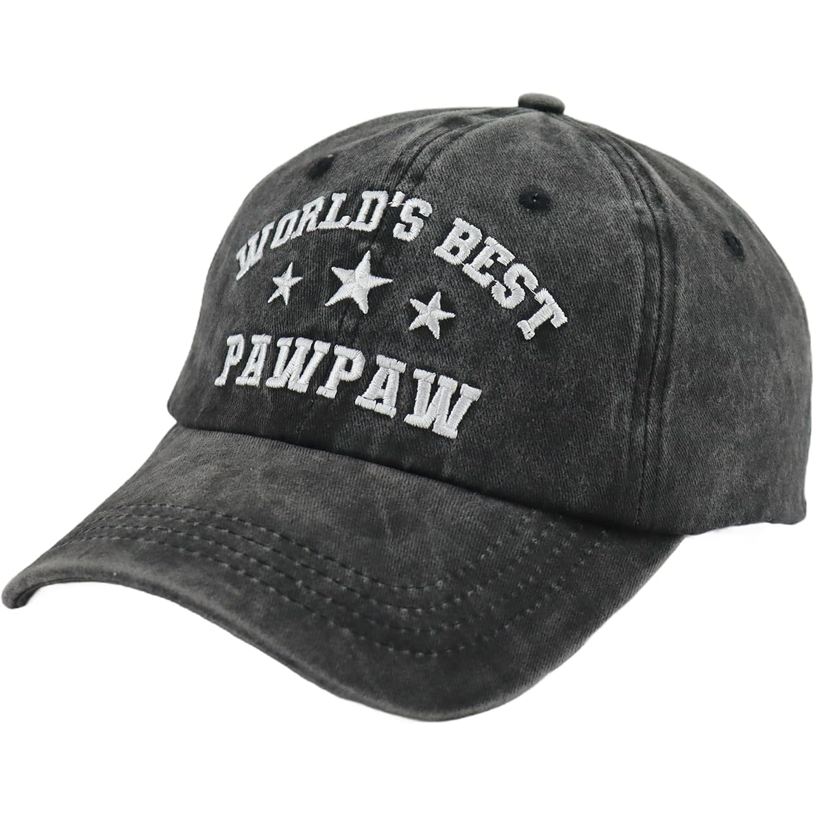 World’s Best Papa Hats for Men, Distressed Cotton Adjustable Dad Grandpa Baseball Cap Gifts for Abuelo Pappy