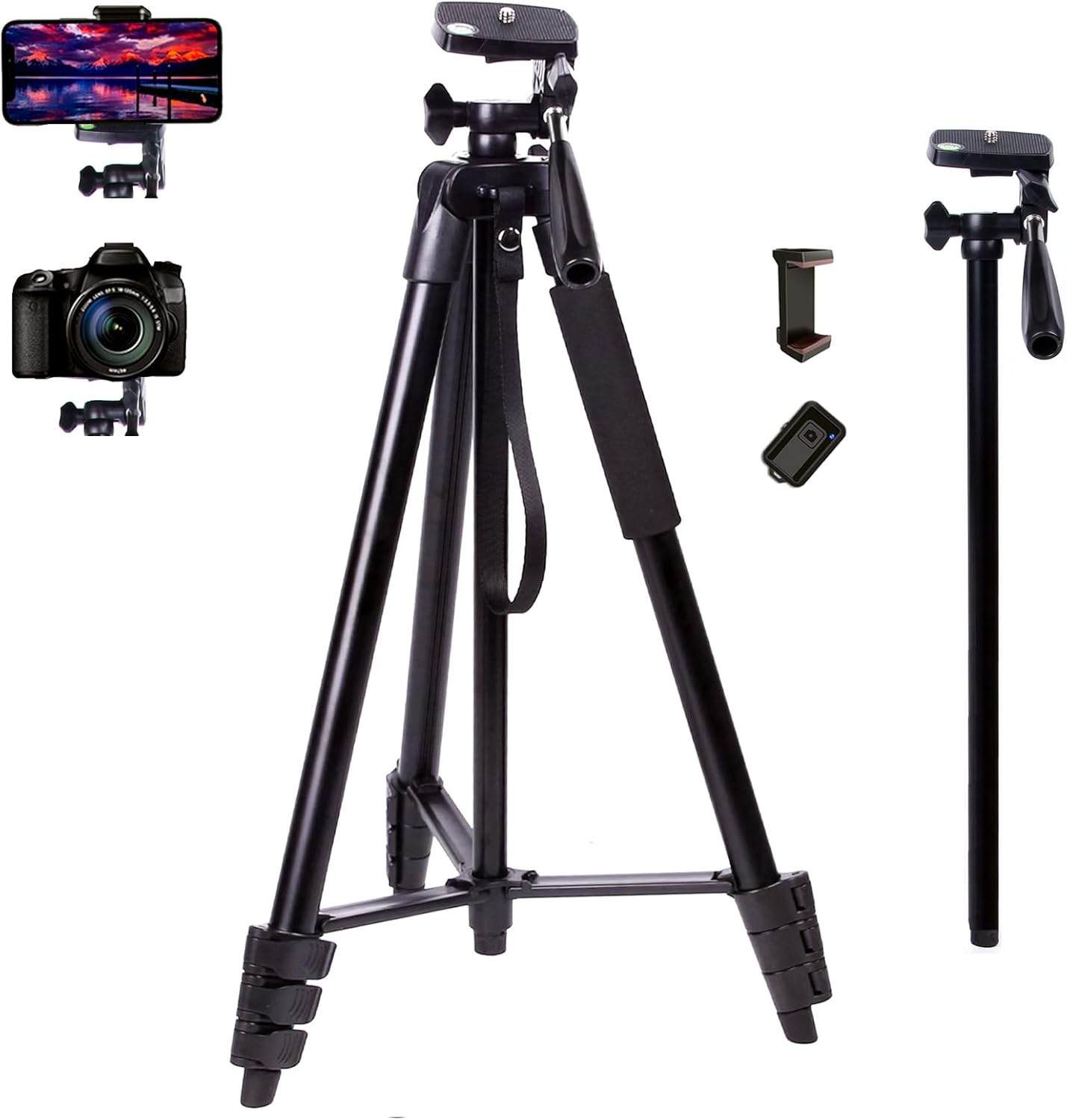 Phone Tripod Linkcool 160cm 63" Adjustable iPhone Tripod for