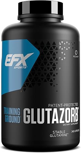 EFX Sports Training Ground Glutazorb Caps Suplemento de píldora de glutamina altamente concentrado, pH correcto, digestión y apoyo inmunológico,