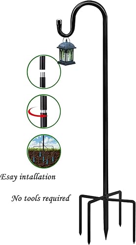 Miniatura 7 de Akeydeco - Comederos para pájaros al aire libre, ganchos para comedero de pájaros al aire libre, 1 paquete de 76 pulgadas con base de 5 puntas,