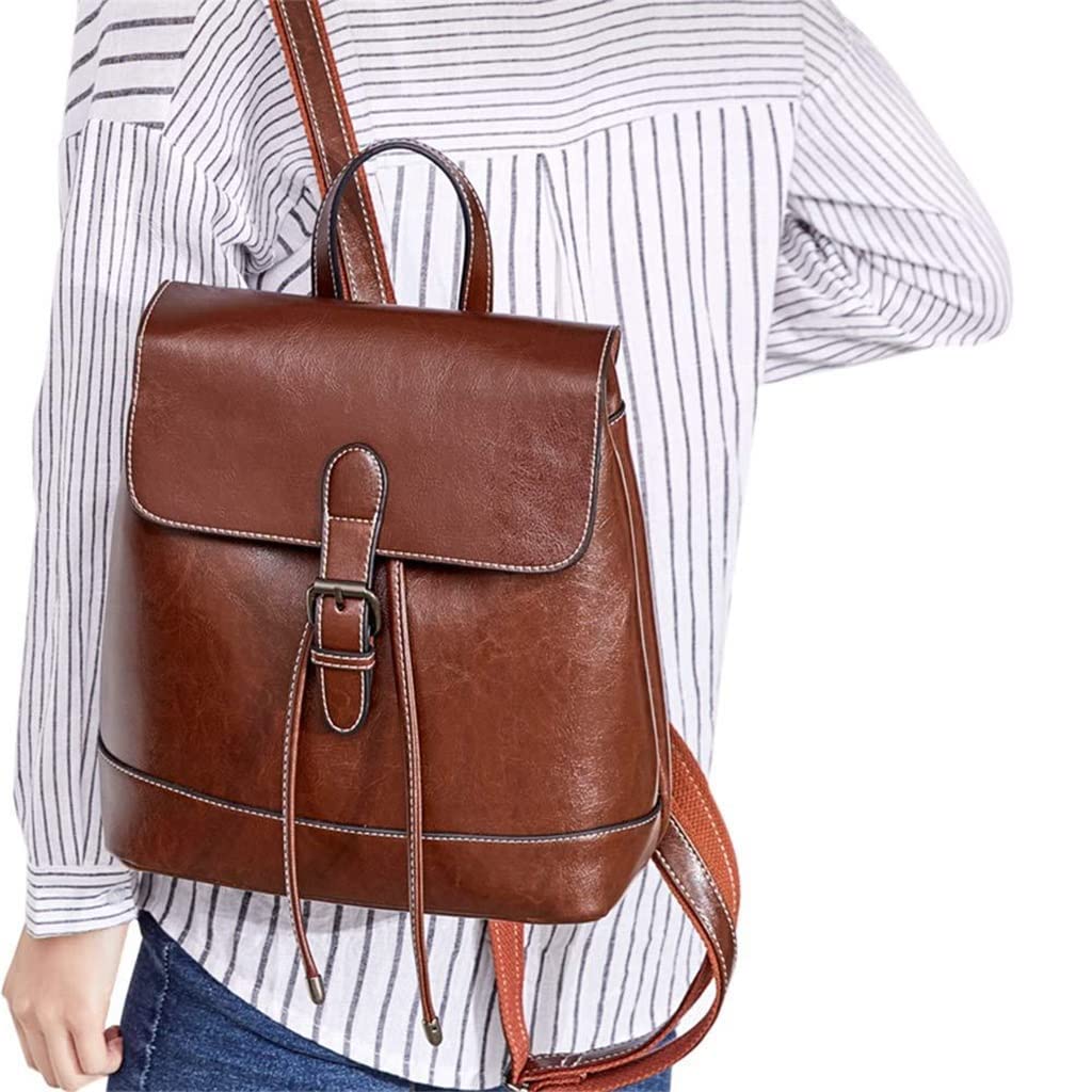 PU Leather Casual Retro Travel Backpack School Bag British Trend Ladies Large Capacity Backpack