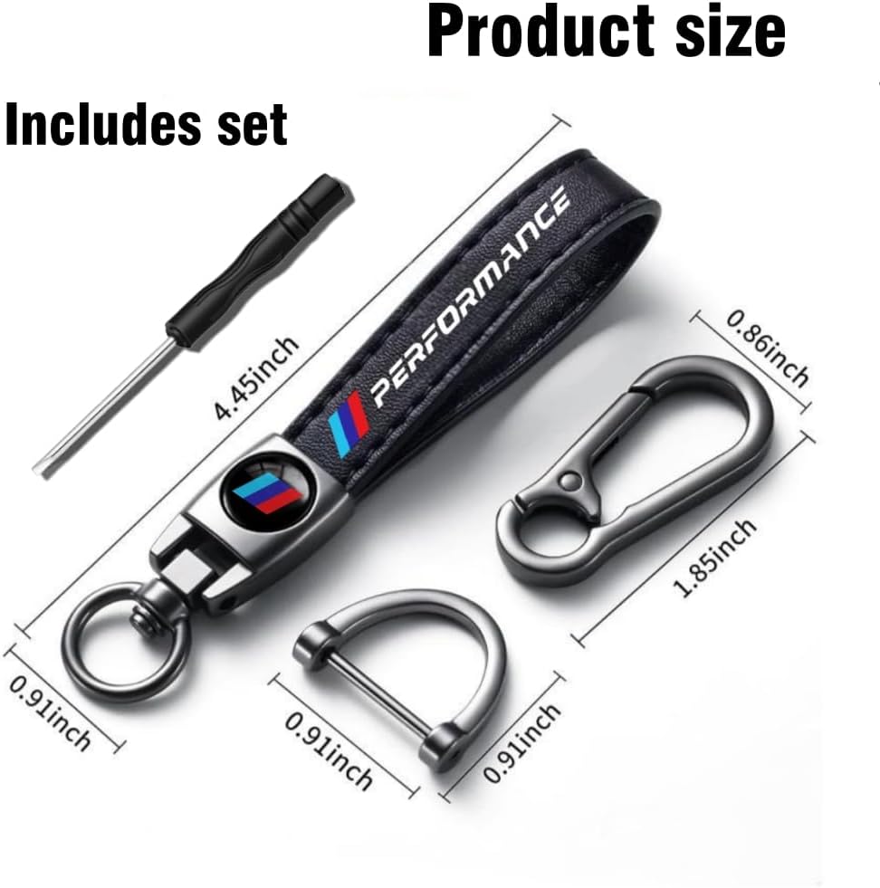 Car leather alloy keychain keyring with car logo Keychain Keyring accessories - Image 2