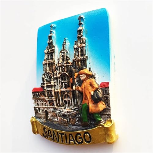Miniatura 4 de Santiago Chile - Imán para nevera, recuerdo de viaje, decoración de nevera, calcomanía magnética 3D, colección artesanal