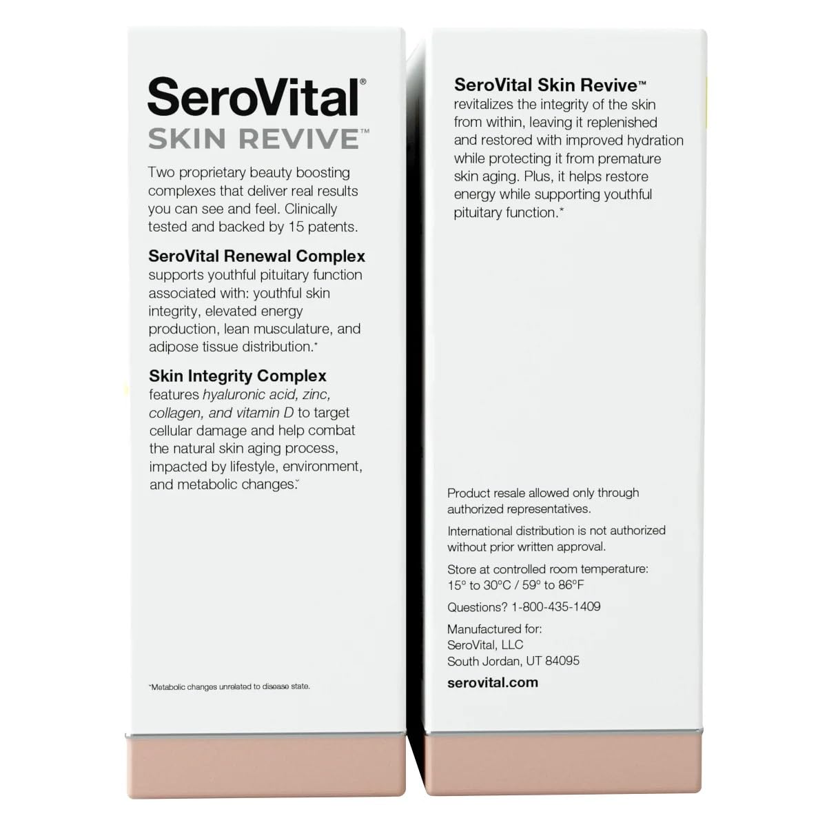 Serovital Skin Revive – Anti-Aging Supplement for Women – Supports Skin Hydration, Energy, Immune Health & Fine Line Reduction – 240 Capsules – 40-Day Supply