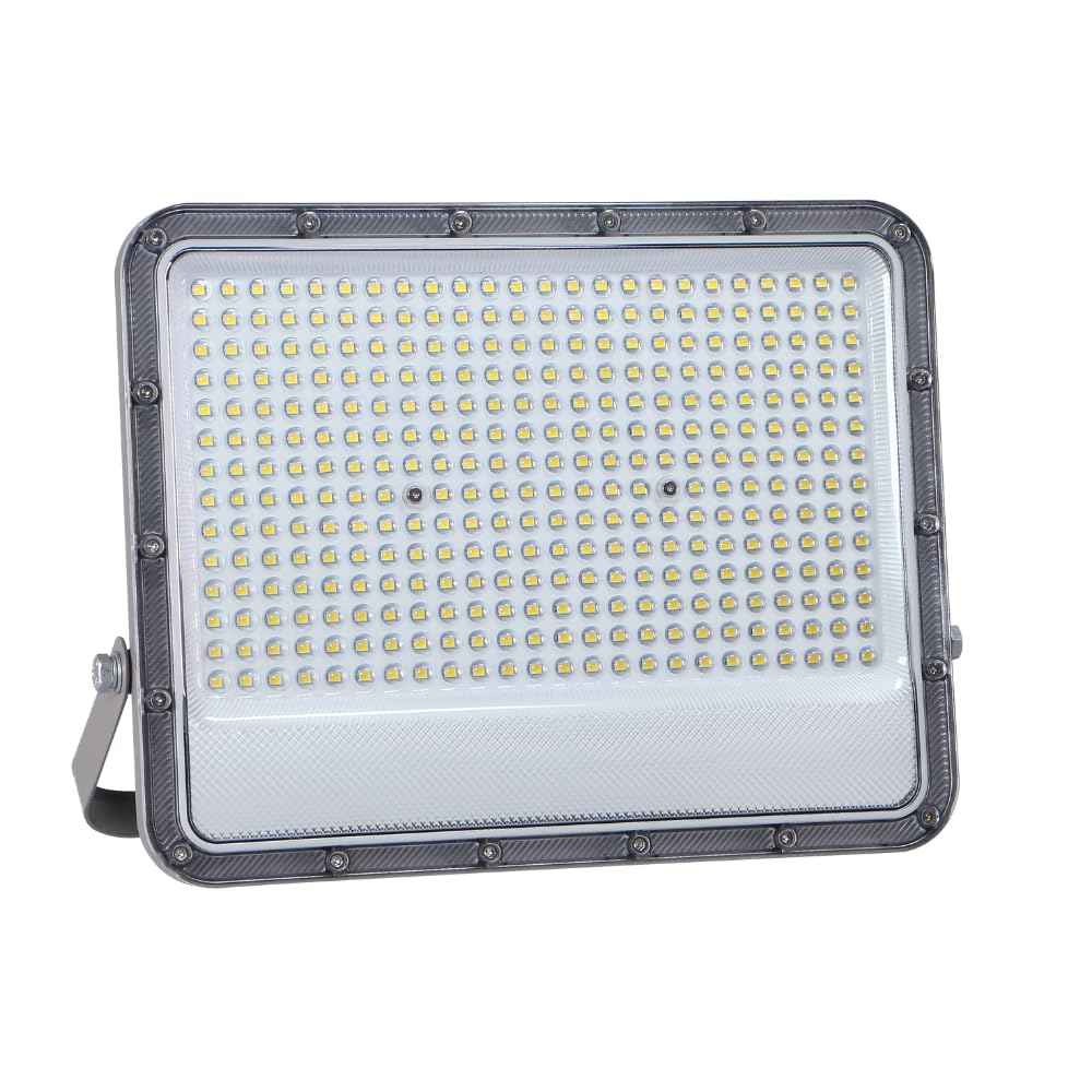 LUXULA LED Außenstrahler 200W 4000K Neutralweiß 26000lm IP65 - kompakter Fluter für Garage, Garten, Einfahrt oder Terrasse - wasserdichter LED Scheinwerfer Aussenleuchte – Gehäuse Grau