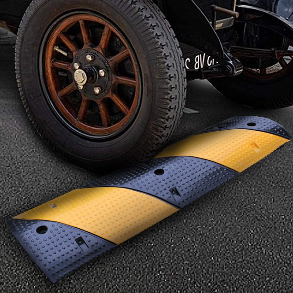Nisorpa 40" Rubber Speed Bumps 22000Lbs Load Heavy Duty Modular