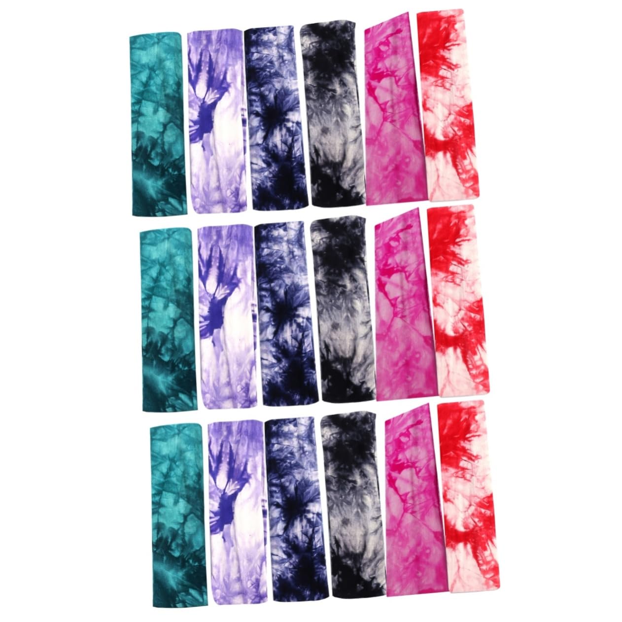 FRCOLOR 3 Juegos De Bandas Elásticas Para El Cabello De Brillantes Surtidos Diademas Teñidas Para Deportes Y Moda 6 Piezas X 3