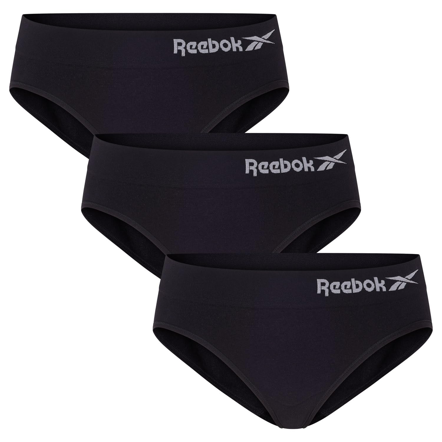 Reebok Womens Briefs Black 3 Pack XS