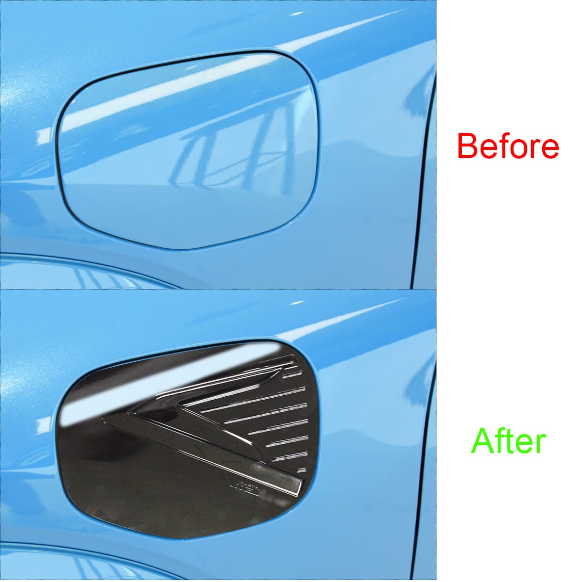 BNOIRE Compatible With Ford Mustang 2024 2025 Carbon Fibe ABS Black Car