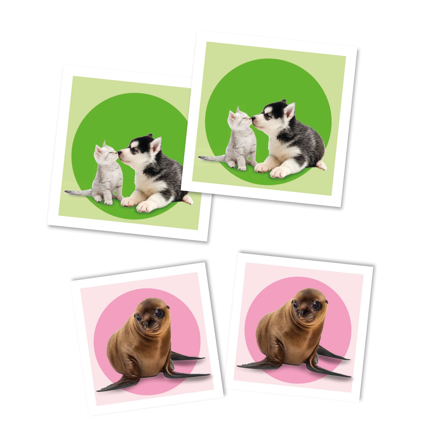 Clementoni Educational Game Memo Pocket Baby Animals 48 Płytek - Gra Dla Dzieci 3-5 lat, Gry Flash Card, Learning Logical Thinking, 2 Players, Prezent dla chłopca/dziewczyny, Cartoon, Made in Italy,