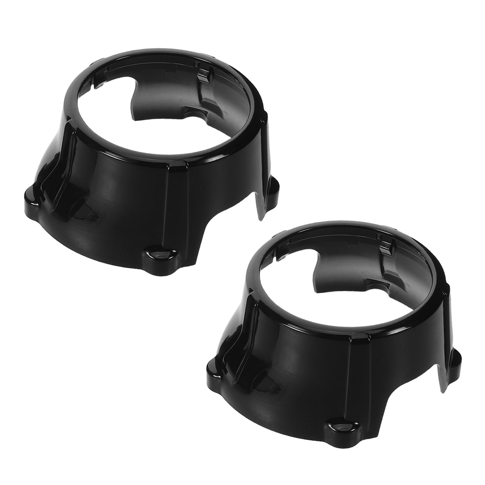 2pcs Universal 2.5/3 Inch Black Projector Lens Surround Bezel Cover for Car Headlight Headlamp Lens Guard Shroud Mask Trim for LED Lighting Upgrade