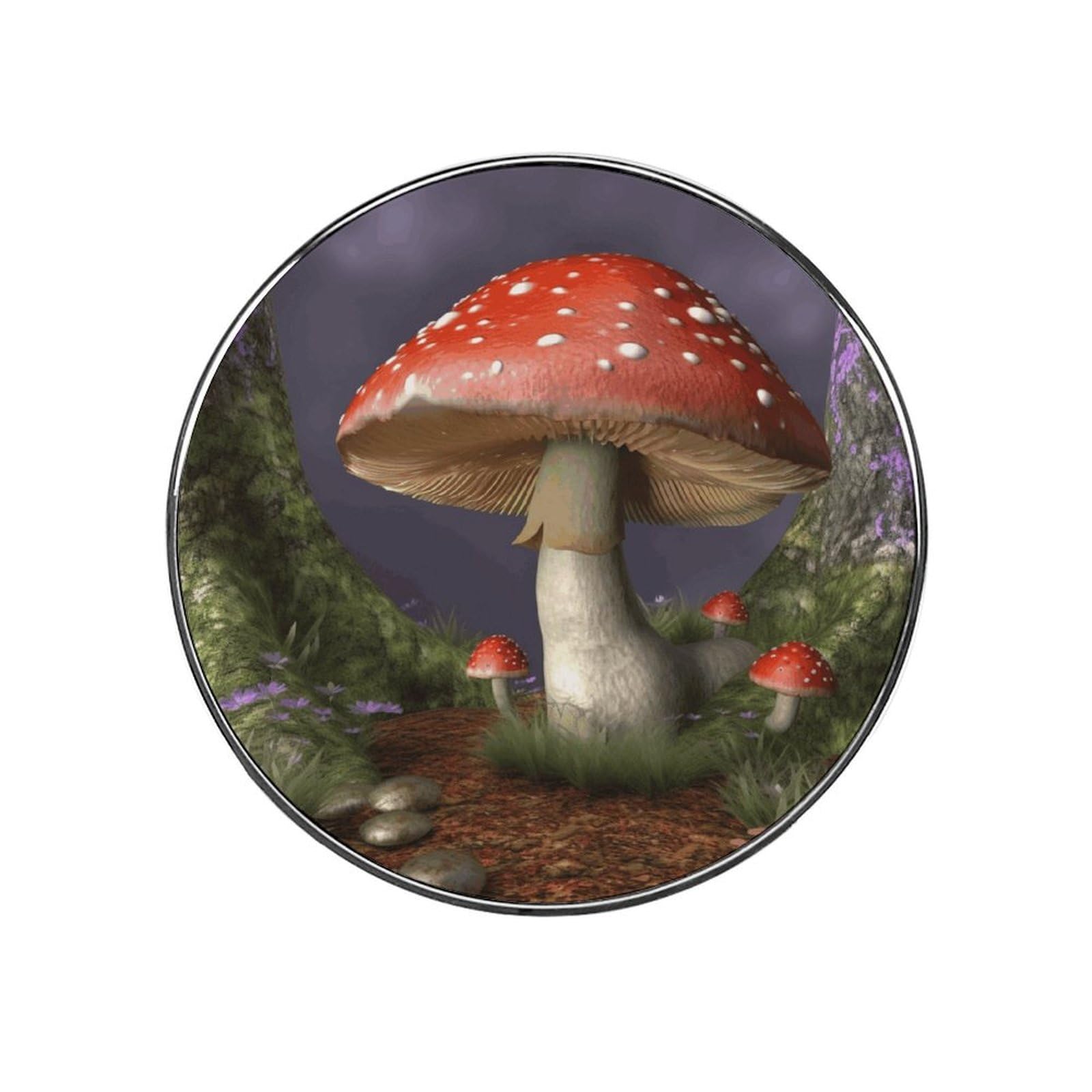 Mushroom Customizable Refrigerator Magnets, Strong Magnetic Fridge Stickers, Funny Round Decorative Fridge Magnets for Home Kitchen, Whiteboard, Locker, and Office