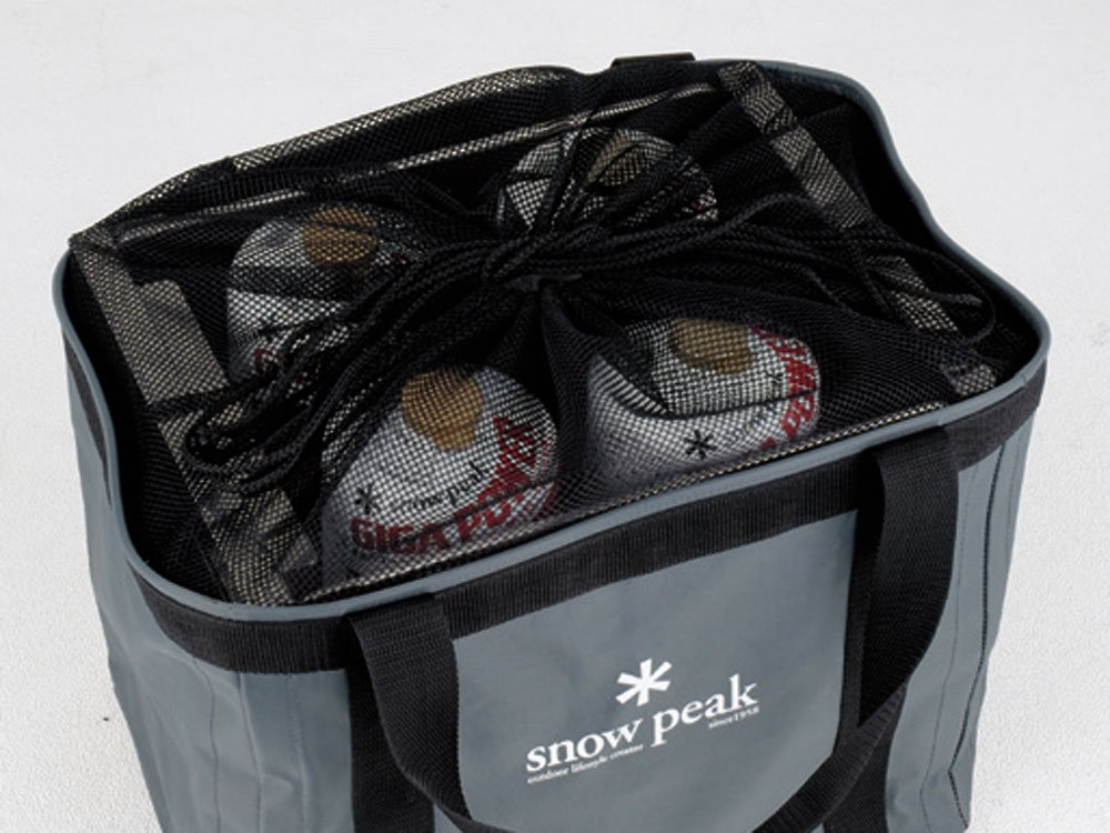Snow Peak UG-080, Custodia Multiuso, in Nylon, Contenitore per Ingranaggi, Prodotto da Campeggio, progettata in Giappone, Garanzia a Vita Unisex-Adulto, Grigio, 31 x 27 x 38cm