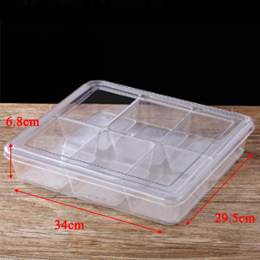 Bandeja para servir pizza con 8 compartimentos, bandeja de buffet de acero inoxidable para condimentos fríos y exhibición de alimentos, perfecta para camareros y mostradores de servicio de alimentos