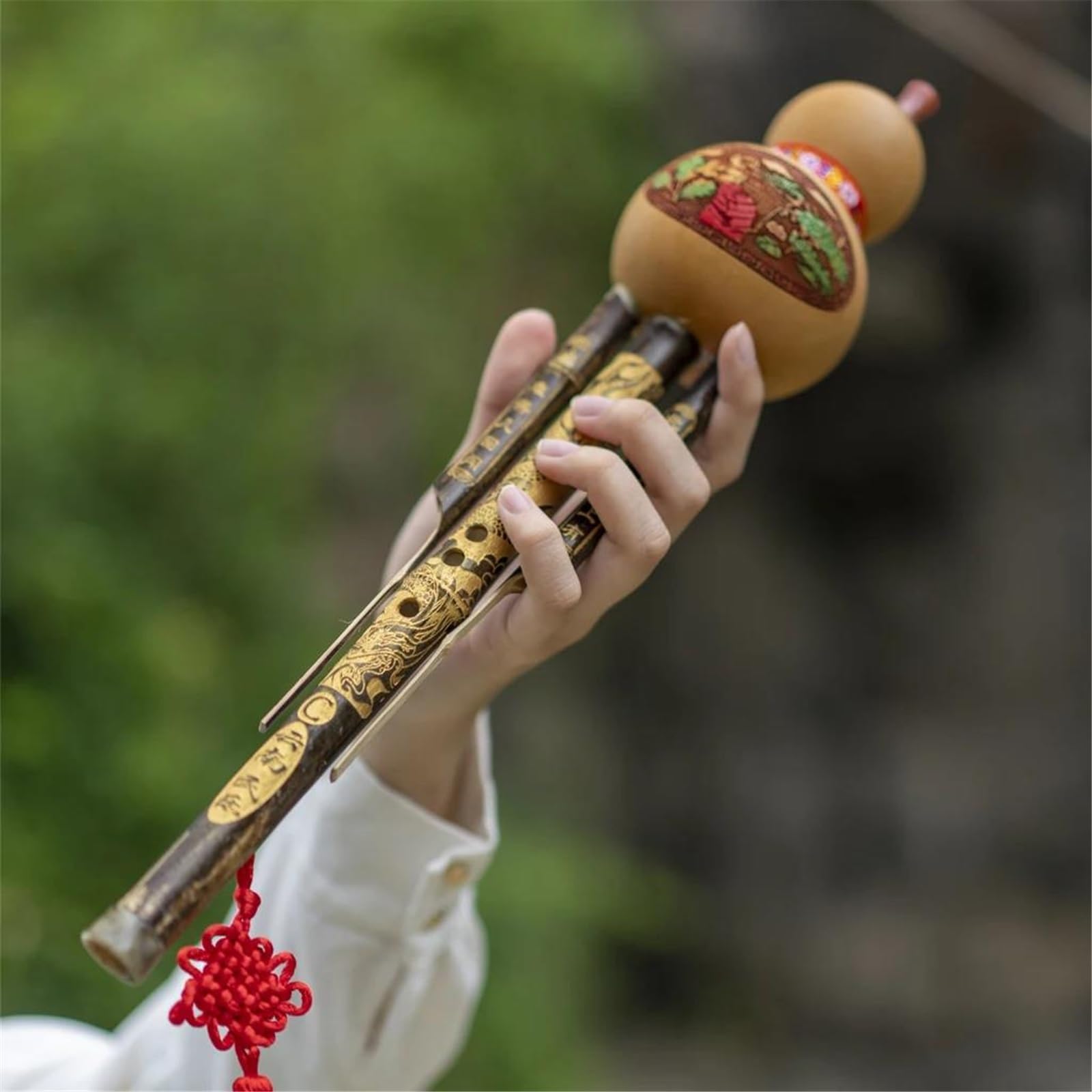 Hulusi C Clave Flauta De Calabaza Étnica China Actuación Profesional Hecha A Mano Por Artesano Viento De Madera Con Caja