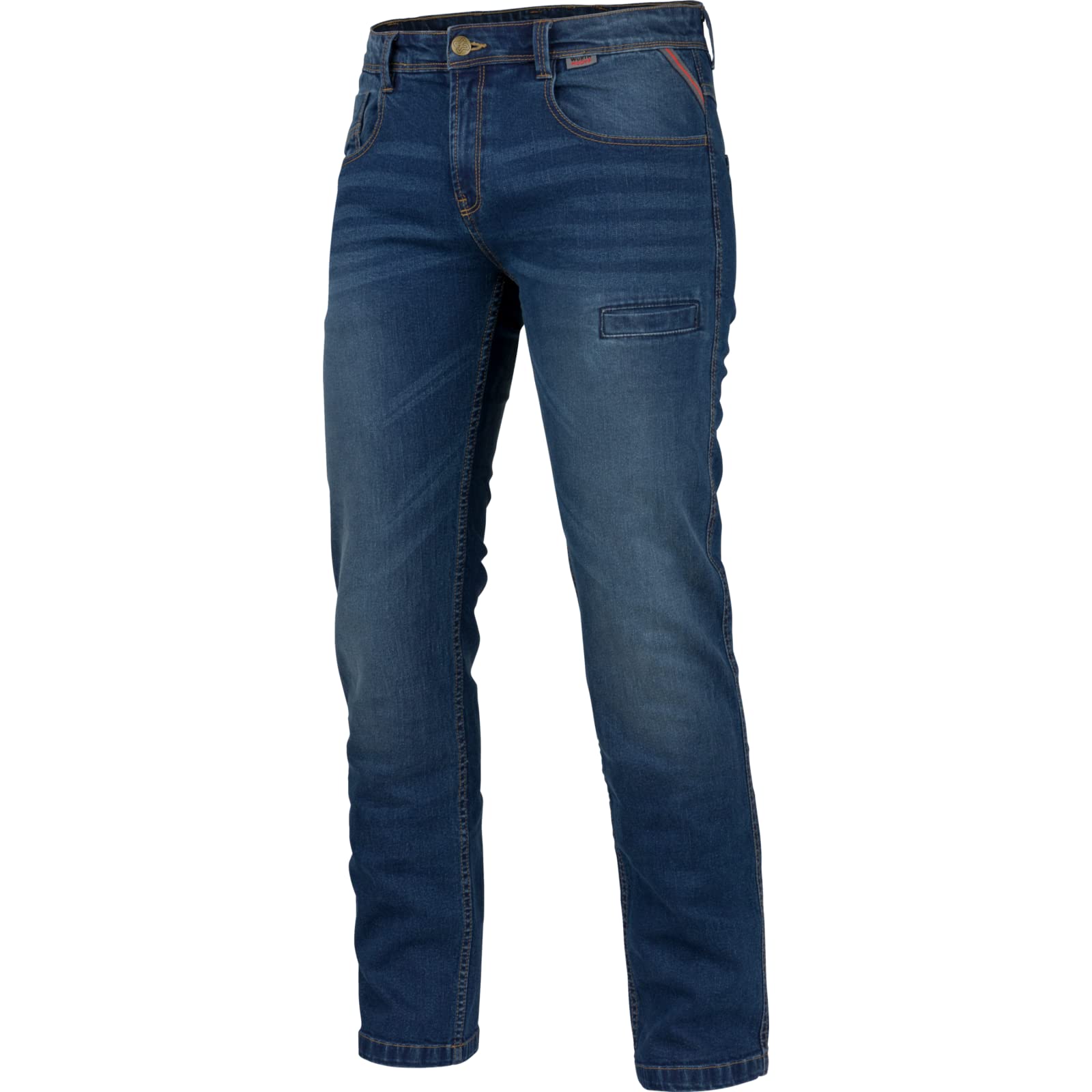 WÜRTH MODYF Arbeitsjeans Stretch X – Arbeitsjeans mit Reißverschluss für Herren, Blau, Größe 60