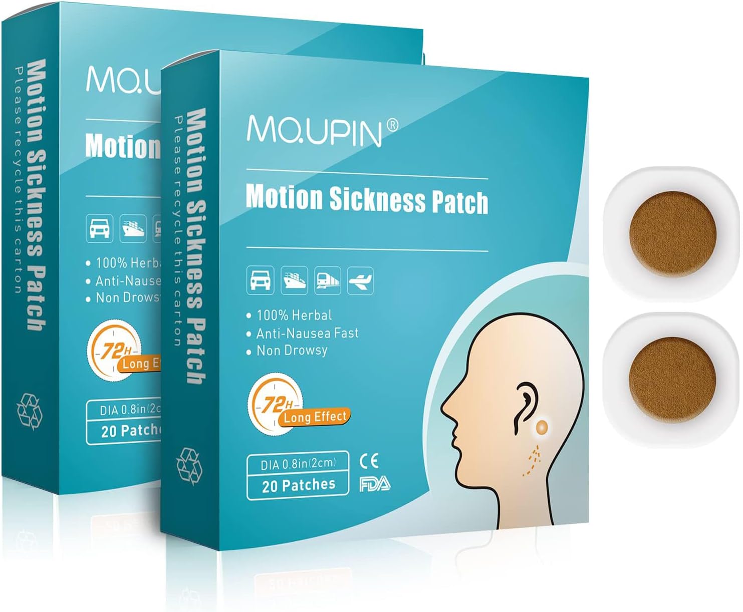 MQUPIN® Travel Sickness Tablets Motion Sickness Tablets Patches Anti