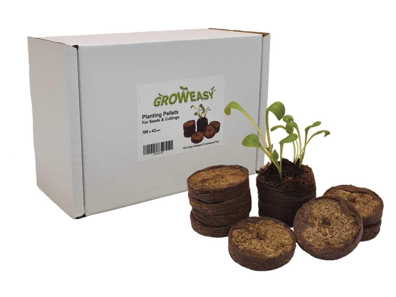 Buy GROWEASY Seed Starter Pellets 42mm x 100 Natural Peat Growing