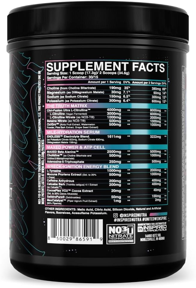 Inspired DVST8 25 Preworkout Powder - Malibu Breeze