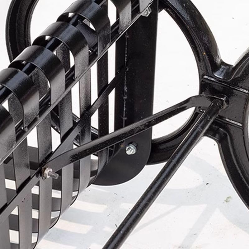 CraftThink Outdoor Garden Bench, Weatherproof Patio Lawn Bench Porch Seat, Aluminum, Coat Distressing for Porch/Deck/Patio (Black, 47" L x 26" W x 32.5" H)