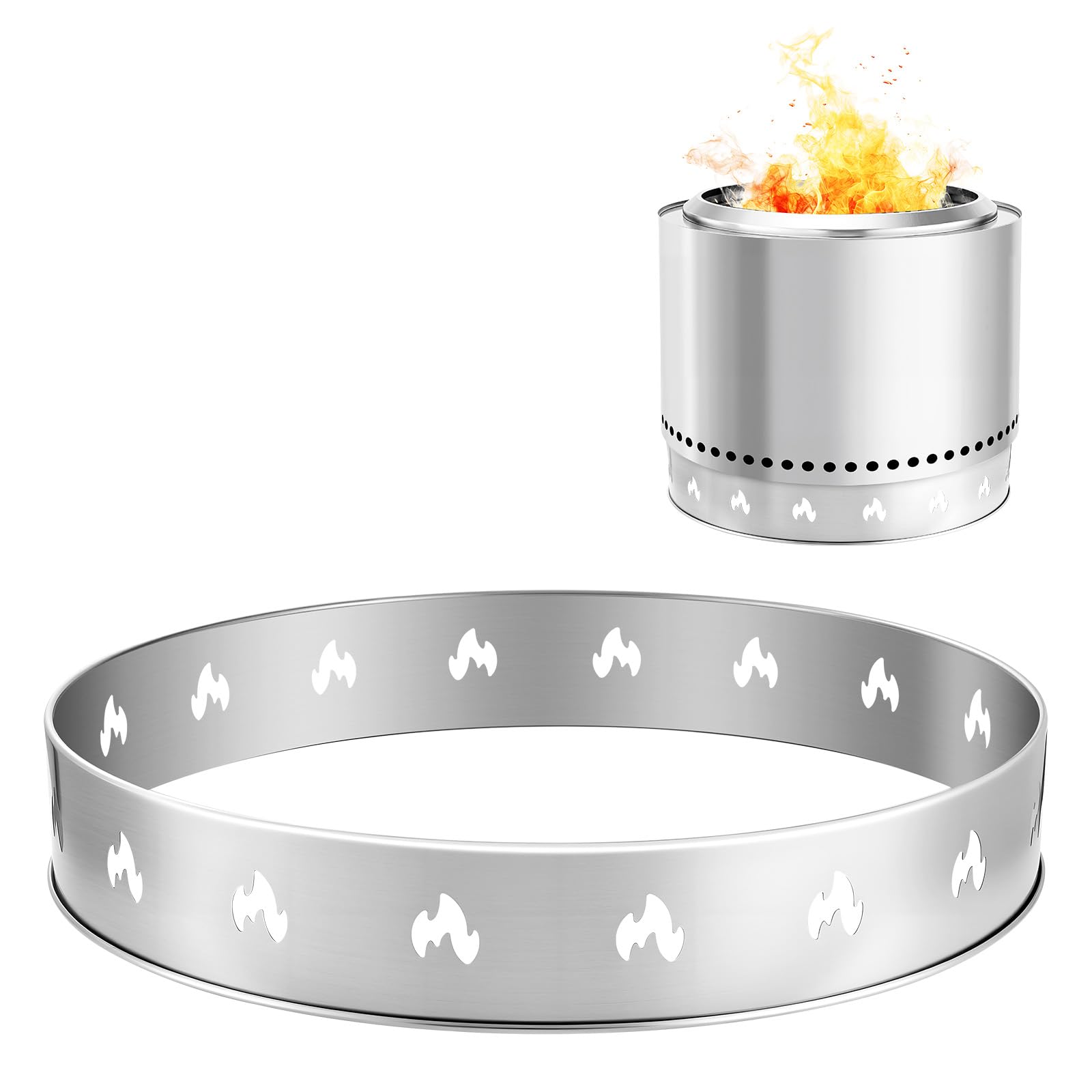VEVOR Fire Pit Stand for Solo Stove Bonfire, 68.6 cm Smokeless Fire Pit Ring, Stainless Steel Fireplace Stove Ranger Support Frame Accessory, Portable Outdoor Camping Holder Tools for Fireplace