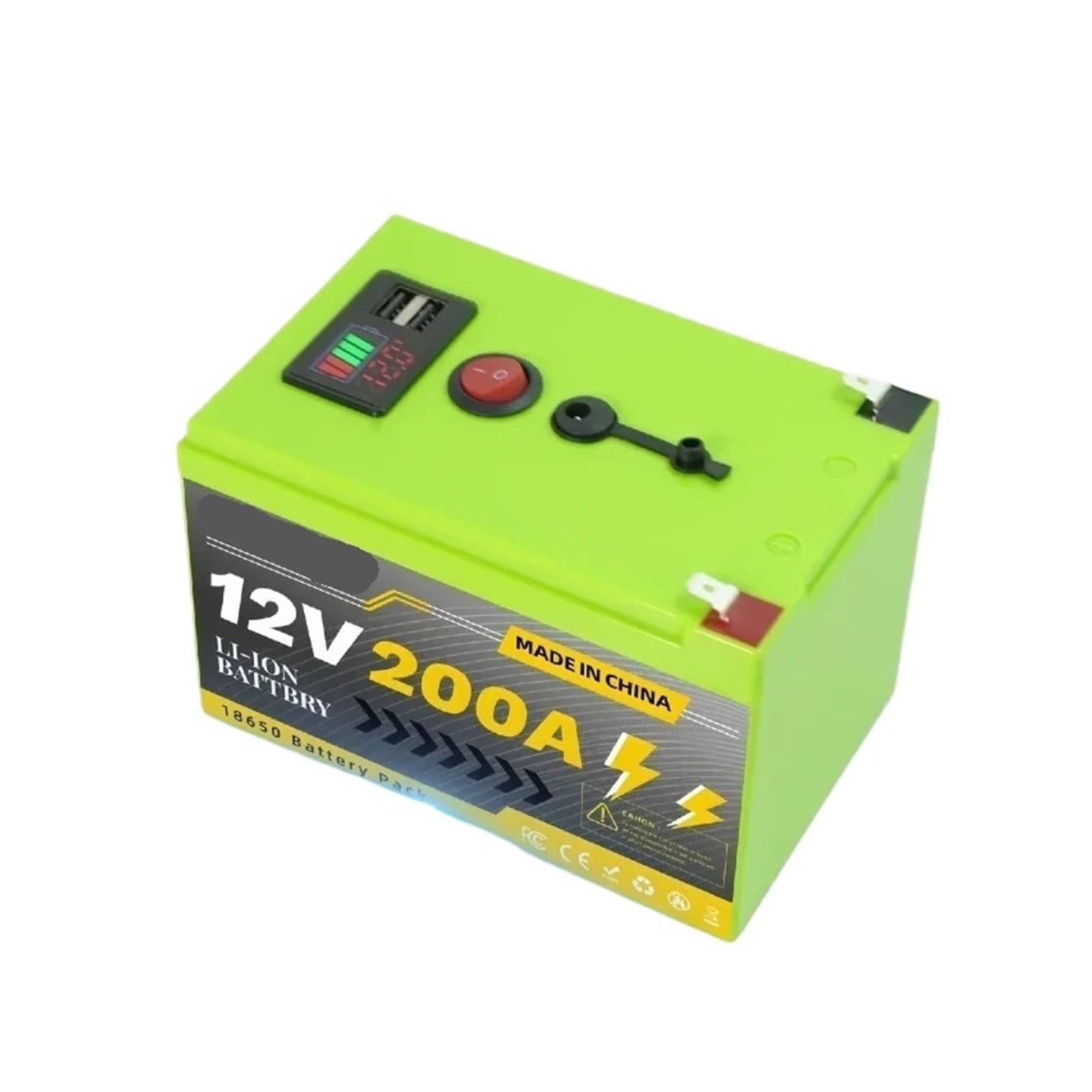 Batería De Litio LiFePO4 De 200000 MAh, 12 V, 4000+ Ciclos Profundos