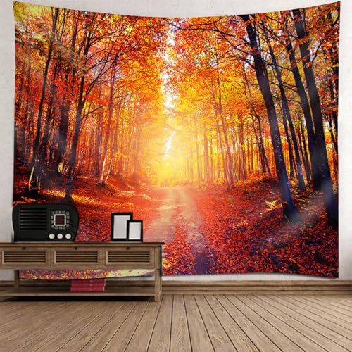 Tapisserie murale automne 200x200cm pour une ambiance apaisante