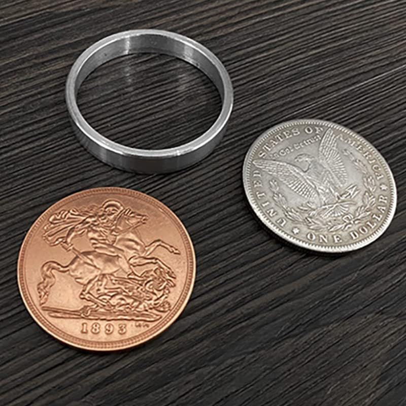 SUMAG Scotch and Soda Magic Tricks (Morgan Dollar and Queen Victoria Ancient Coin) Close up Illusions Mentalism Gimmicks Props