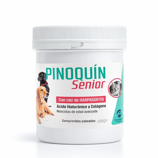 Laboratorios Pino Pinoquin Senior Condroprotector para Perros y Gatos Senior con Glucosamina, Condroitina, MSM