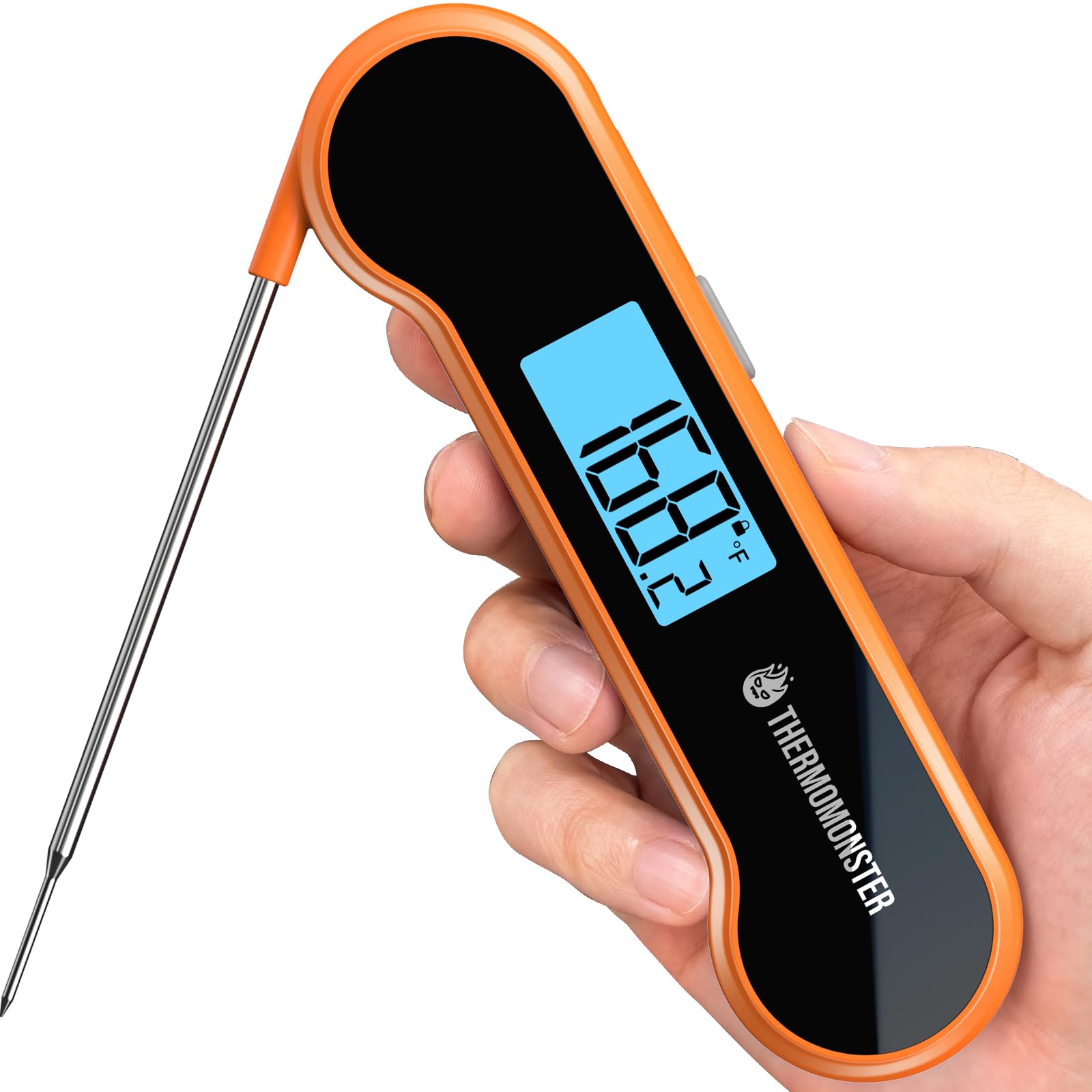 Photo 1 of 0.5 Sec Instant Read Meat Thermometer Digital with ±0.5? Precision, Food Thermometer for Cooking Kitchen Gadgets, Oven Grill Candy BBQ Essentials Accessories, Gifts for Him Dad Men Birthday, Orange