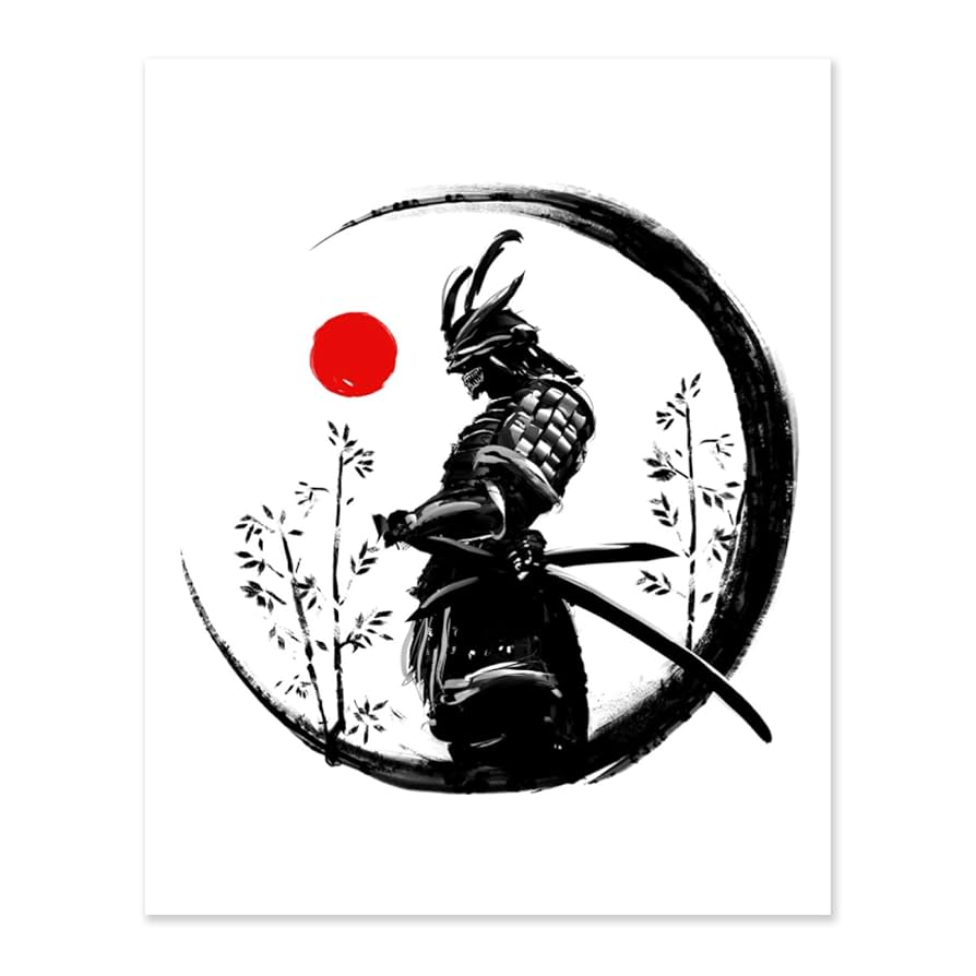 Amazon.co.jp: デジタル油絵 侍 武士 忍者 墨絵 水墨画 数字