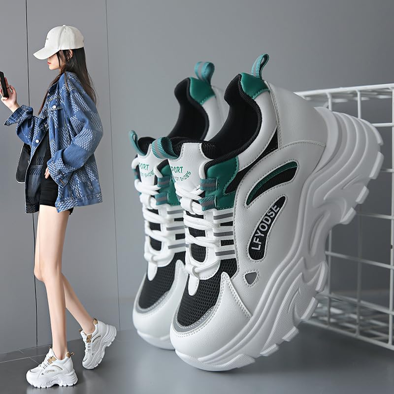 Women's Platform Sneakers - Breathable Mesh Comfortable Casual Shoes, Lightweight Athletic Fashion Walking Shoes for All Seasons4