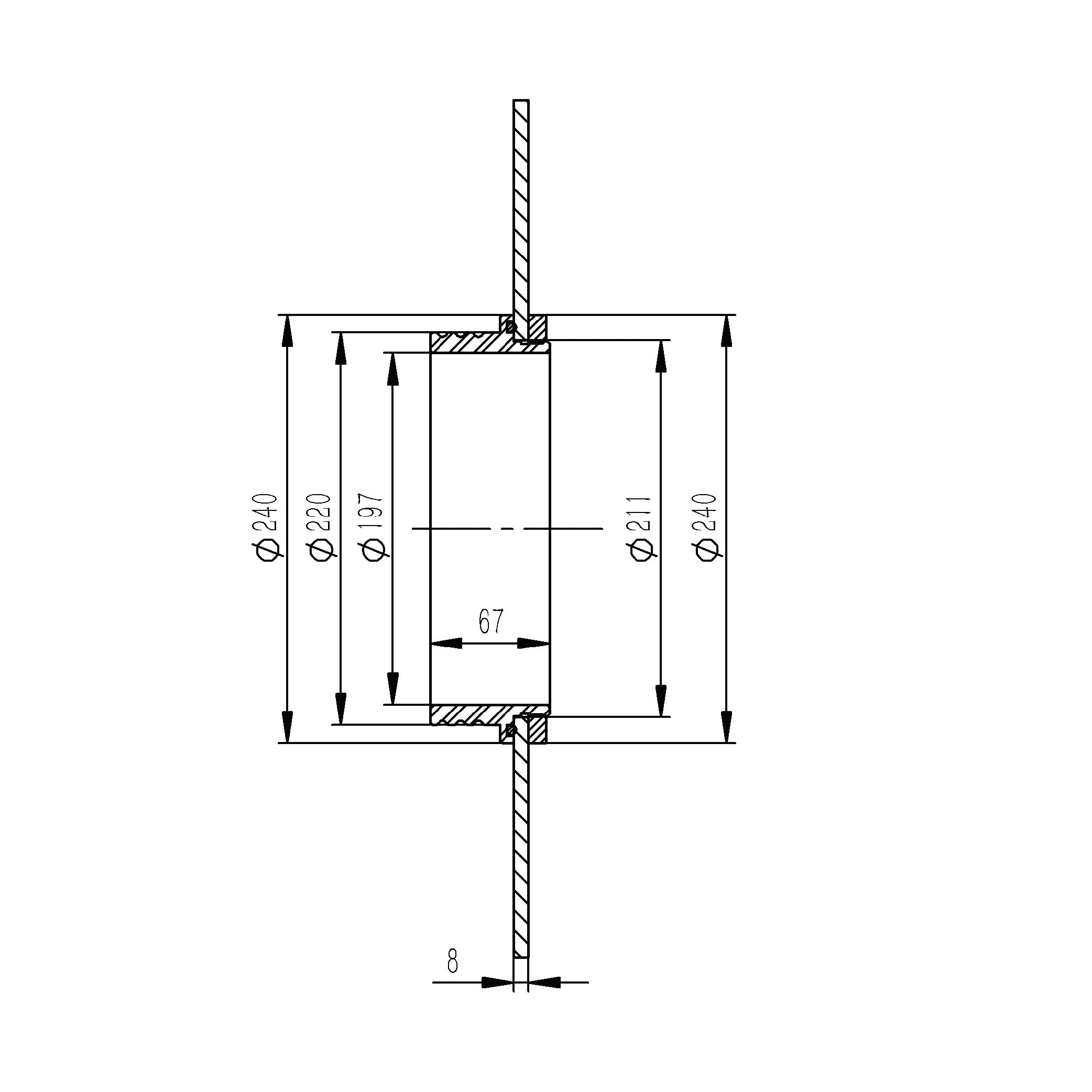 Glove Box Glove Ports, One Set,Standard 8.6” (220mm) for 8” Gloves